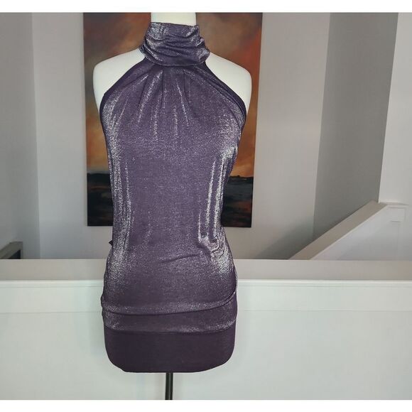 Salvage Purple Halter Dress size M - Picture 1 of 4